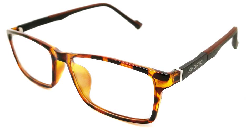 Tortoise oval TR sports glasses frame JX-82023-C10