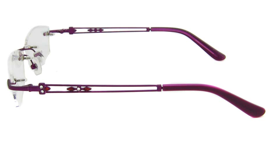 Purple Metal rimless oval frame YJ-J8856-Z