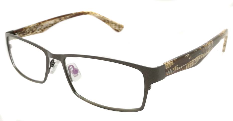 blend grey oval glasses frame JX-L005-C9