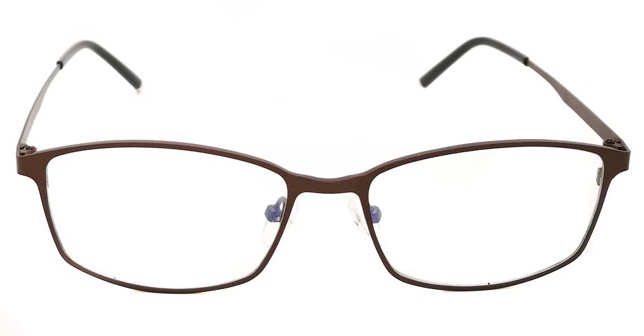 Brown oval  Titanium glasses frame JX-5508-C9