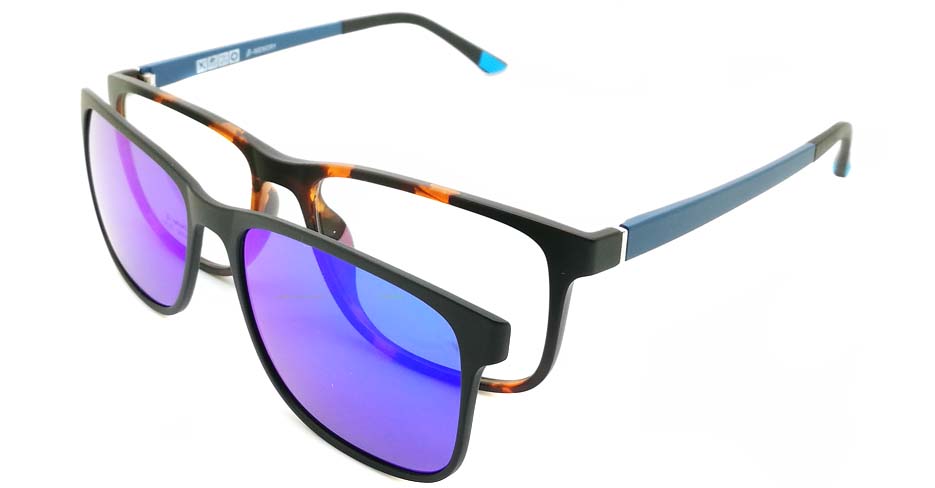 Blue Polarized Magnetic Clip on Sunglasses