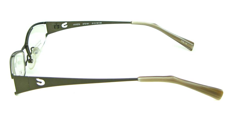 grey metal oval  glasses frame HL-ST2181-10