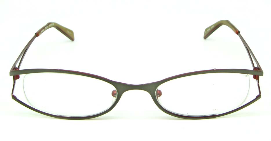 grey metal oval glasses frame HL-ST2172-215