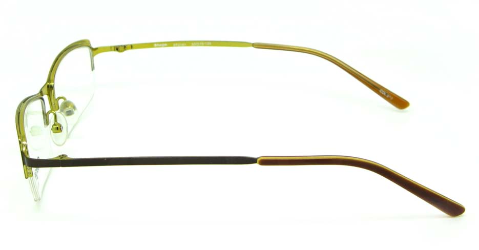 khaki metal rectangular glasses frame  HL-ST2161-213