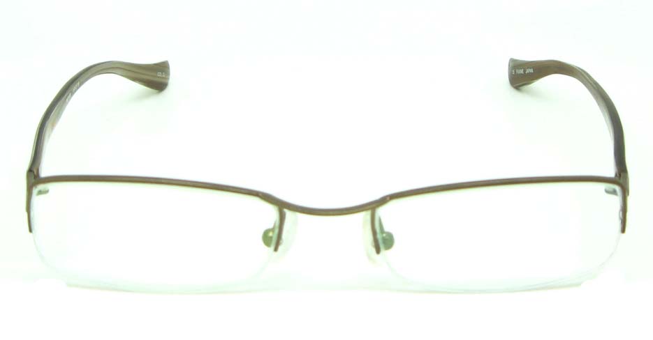 khaki blend rectangular glasses frame   HL-M2108-32 