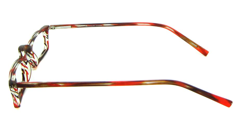 brown with wine acetate rectangular glasses frame HL-JL0017-A