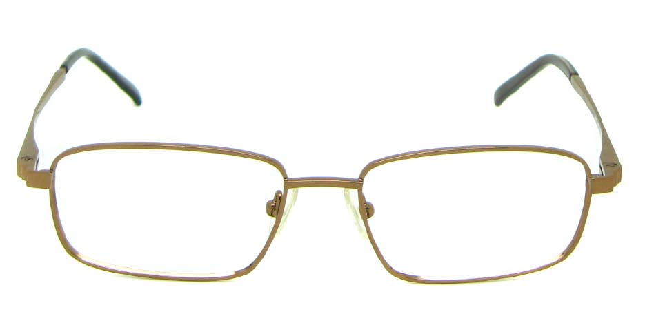 khaki metal rectangular  glasses frame HL-HM55426-BR