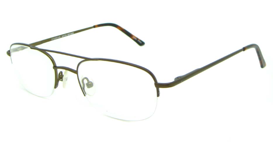 brown metal oval glasses frame  HL-BL14KT