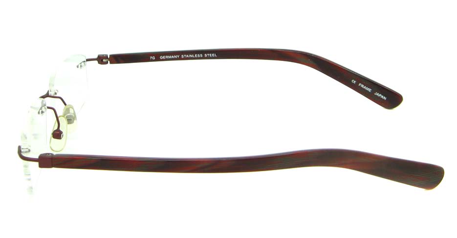 burgundy blend rectangular glasses frame    HL-MOD105-C69