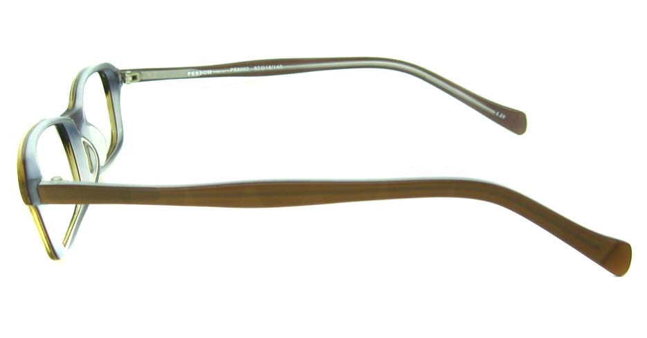 khaki acetate rectangular glasses frame HL-PE8002-C20