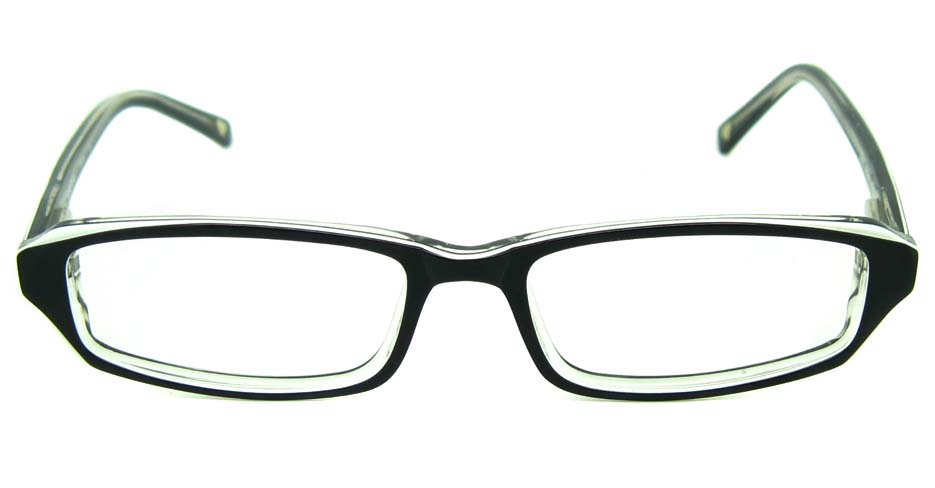 black acetate rectangular glasses frame HL-BE0001-HB