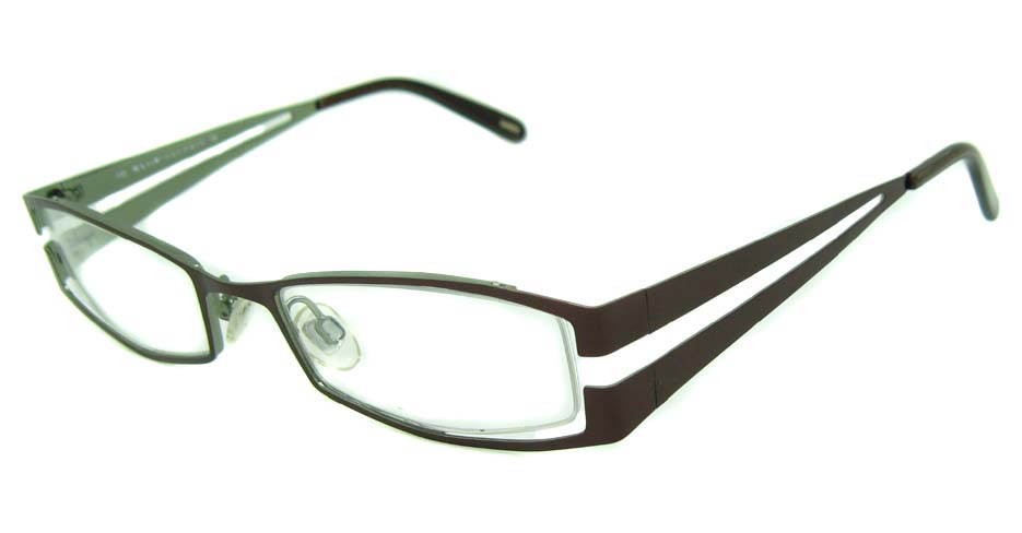 coffee metal rectangular  glasses frame HL-209