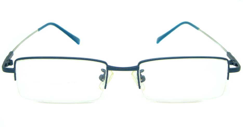 Blue metal rectangular glasses frame JS-LJS9902-L