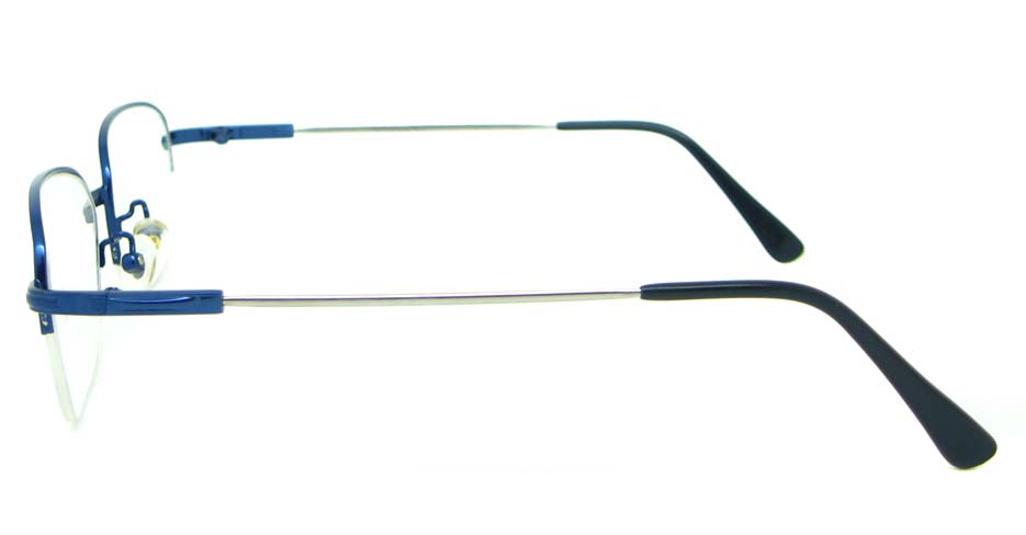 Blue metal oval glasses frame   JS-LJS9909-L