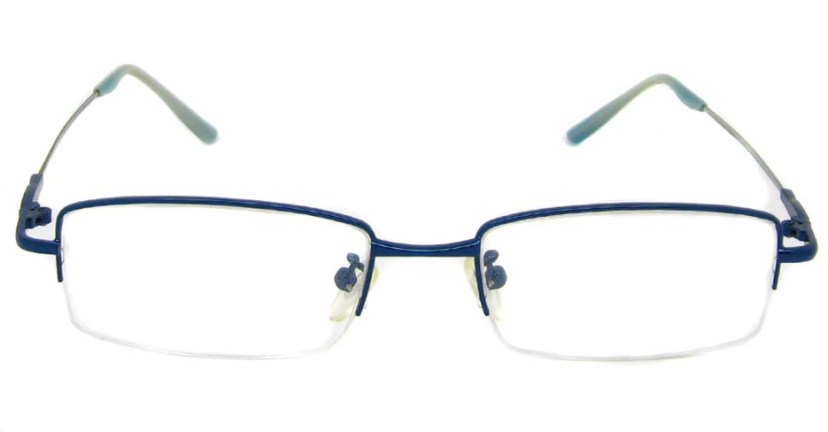 Blue metal rectangular glasses frame JS-LJS9916-L