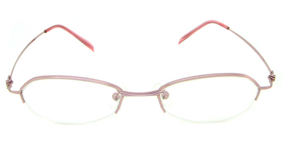 pink metal cat eye glasses frame JS-SML3025-F