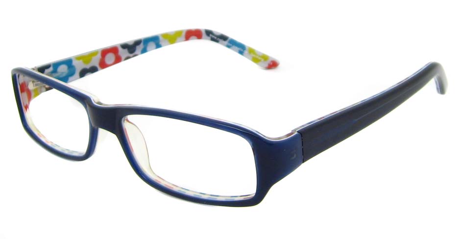 Blue acetate rectangular  glasses frame  HL-MOD282-C700