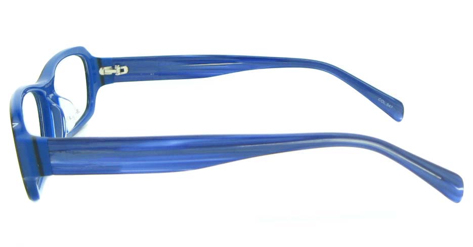 blue plastic rectangular glasses frame YL-RB8319-C547