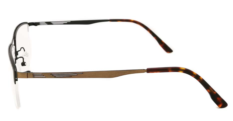 Brown Rectangular blend glasses frame JX-32032-C19