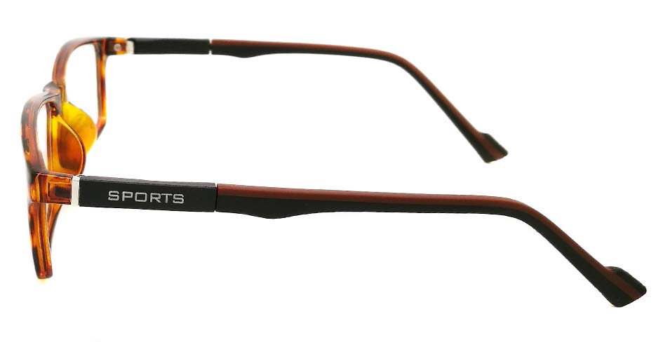 Tortoise oval TR sports glasses frame JX-82023-C10