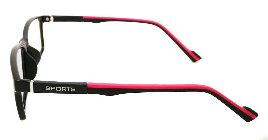 Black wih red oval TR sports glasses frame JX-82023-C24