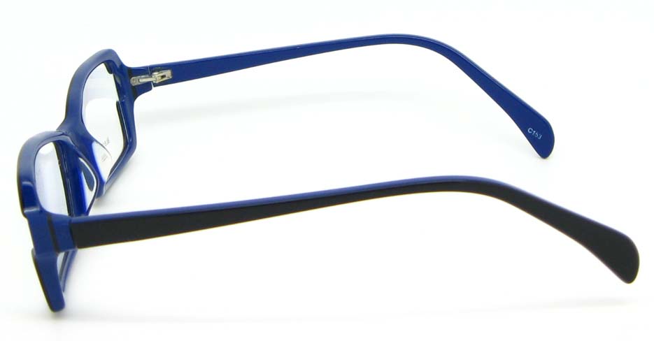 black with blue oval Acetate glasses frame WKY-BL6184-C153