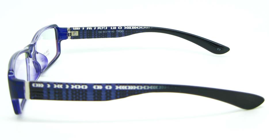 black with blue tr90 Rectangular glasses frame JNY-MJN159-C3