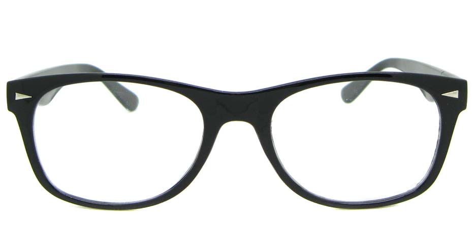 black plastic oval glasses frame WLH-2211-K
