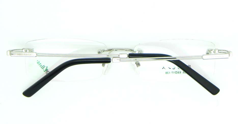 Rimless silver  rectangle metal glasses frame JNY-JIONG1105-Y