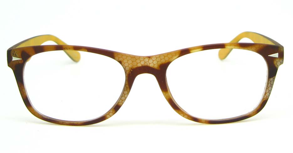 brown plastic oval glasses frame WLH-2211-K125