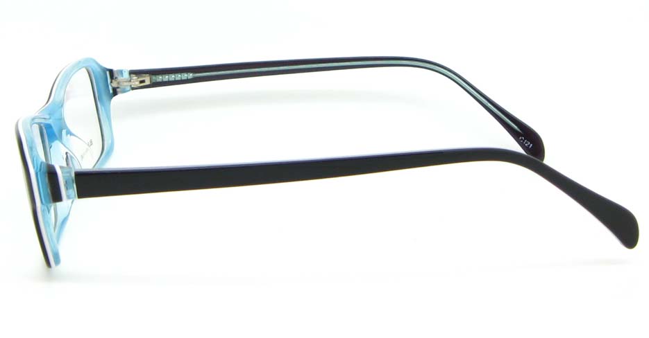blue with black Acetate Rectangular glasses frame WKY-BL6158-C121
