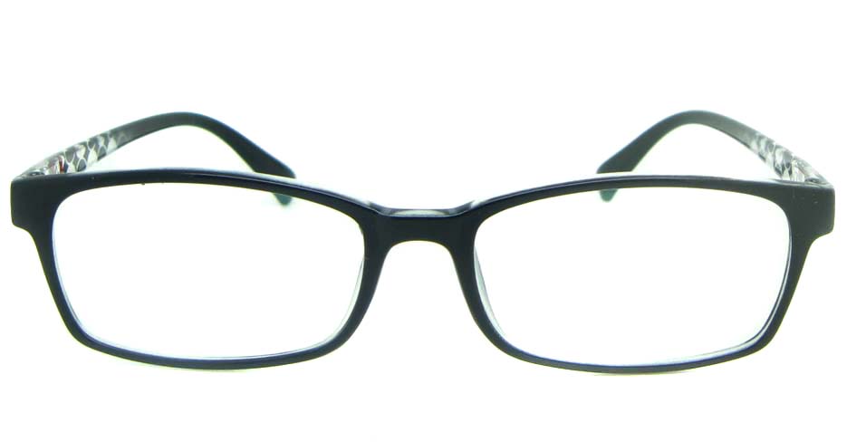 black with white tr90 rectangular glasses frame YL-KLD8004-C6