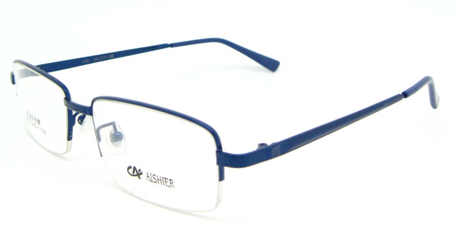 blue metal Rectangular glasses frame  WKY-ASR7151-L