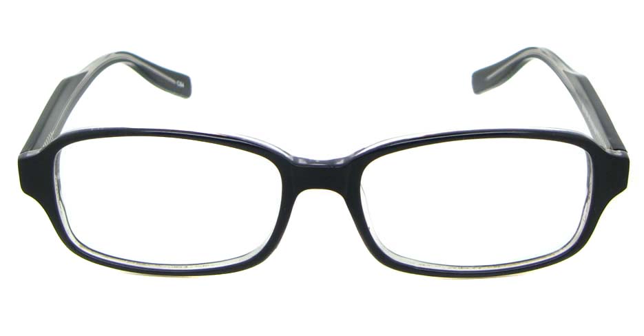 black Acetate rectangular glasses frame WKY-BL6169-C64