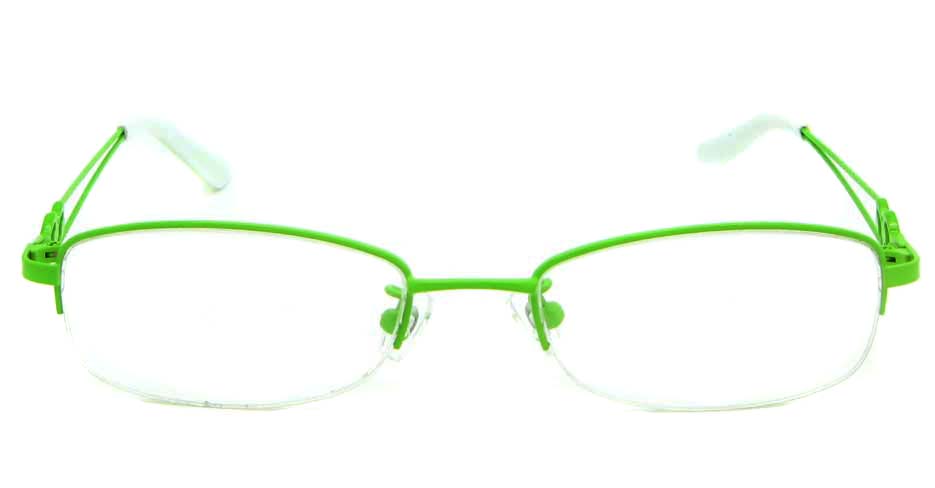 green oval metal glasses frame WKY-KM5528-LS