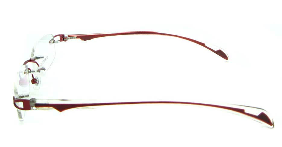 red rimless Rectangular blend glasses frame HL-DEB0001-HL