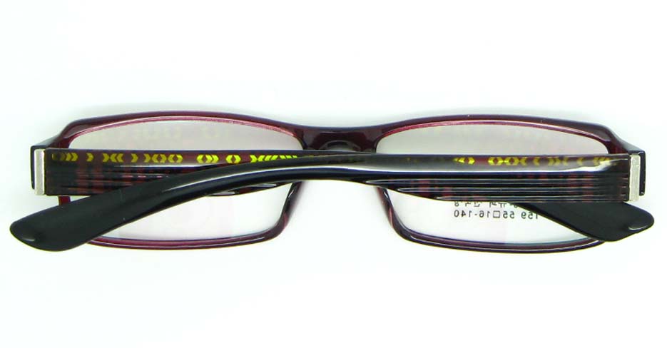 black with red tr90 Rectangular glasses frame JNY-MJN159-C5