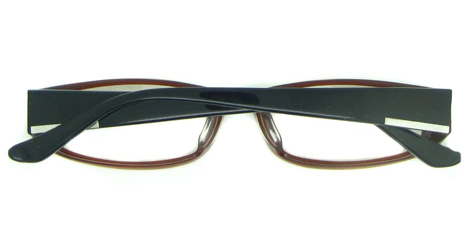 black with brown Acetate  rectangular glasses frame YL-JB8316-C539