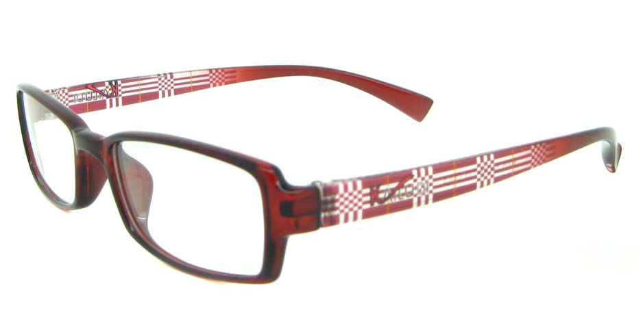 red tr90 rectangular glasses frame YL-KLD8005-C5