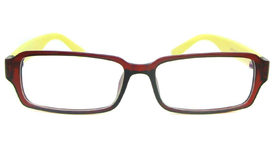 yellow with red tr90 Rectangular glasses frame YL-KDL8050-C6