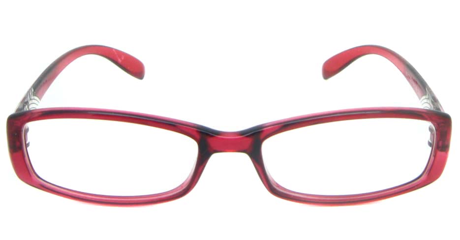 red Acetate Rectangular glasses frame YL-KLD8017-C3