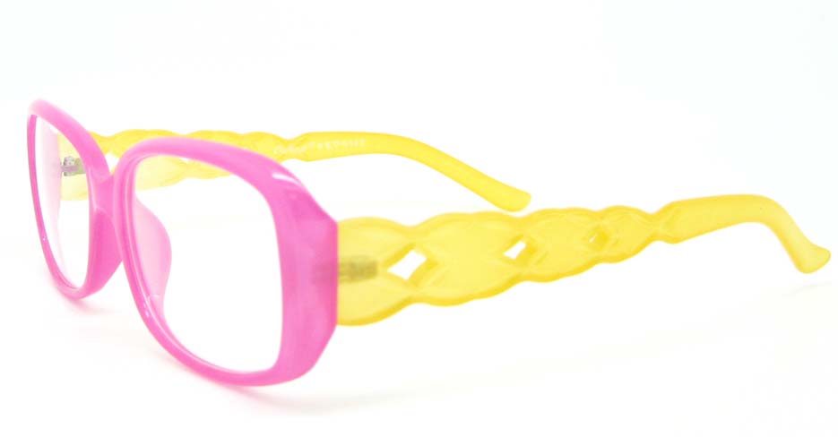 retro plastic over fashion pink glasses frame WLH-7105-C10
