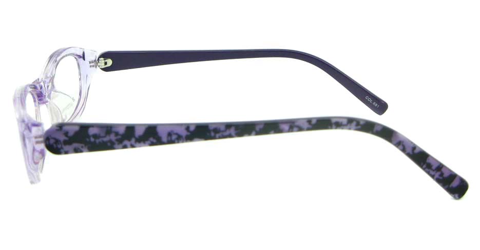 purple with black round plastic glasses frame YL-JB8350-C681
