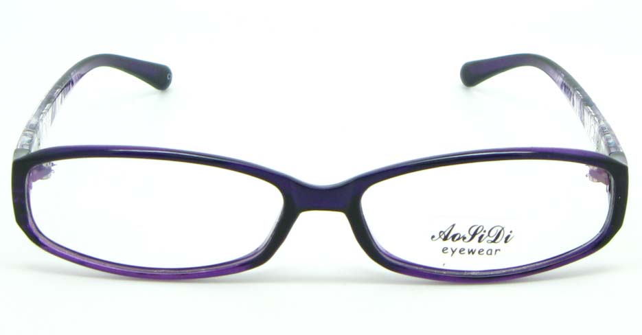 black with purple tr90 Rectangular glasses frame JNY-ASD2158-C74