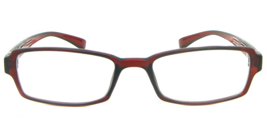 red tr90 rectangular glasses frame YL-KLD8005-C5