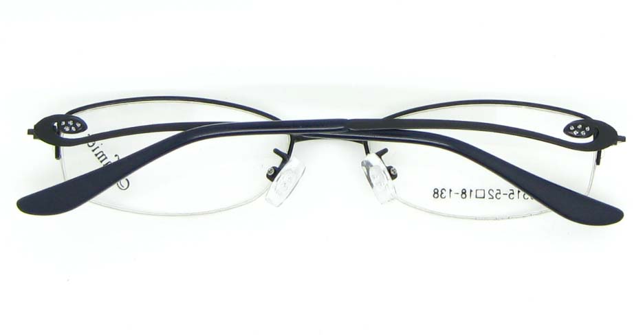 Black metal oval glasses frame WKY-KM5515-HS