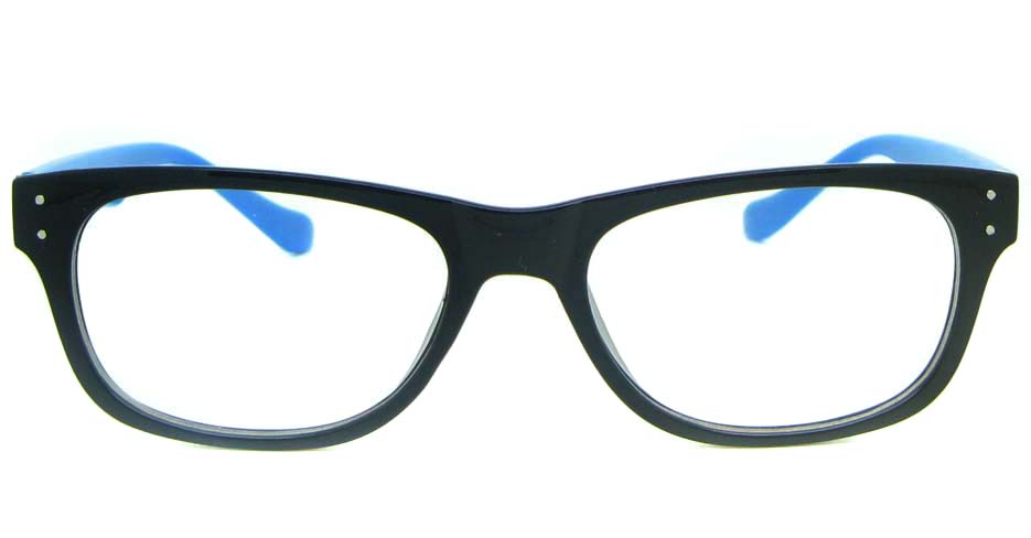 black with blue tr90 oval glasses frame YL-KDL8051-C4