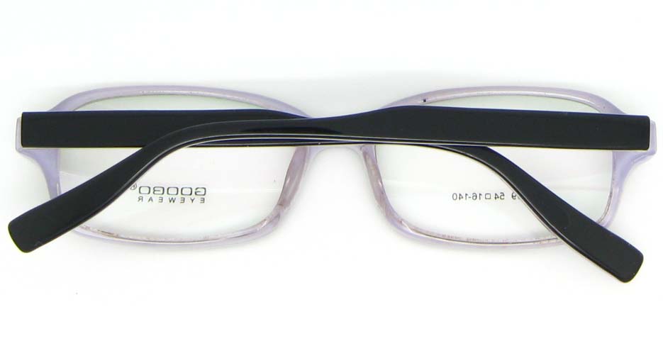 black with khaki Acetate rectangular glasses frame WKY-BL6169-C78