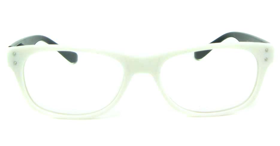 black with white tr90 oval glasses frame YL-KDL8051-C2