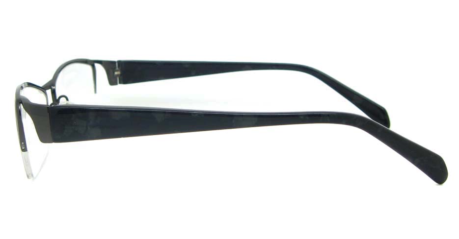 blend black Rectangular glasses half frame YL-WORD1341-C3